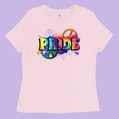 Hippie Pride Ladies Tee Designed By Fadigitalartstudio