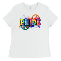 White Hippie pride Ladies Tee - FaDigitalArtStudio