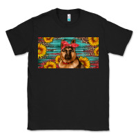 Black german shepherd with sunflowers license plate Classic Tee - Artiststas