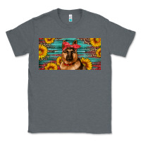 Charcoal Heather german shepherd with sunflowers license plate Classic Tee - Artiststas