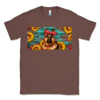 Chestnut german shepherd with sunflowers license plate Classic Tee - Artiststas