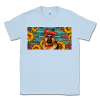 Dusty Blue german shepherd with sunflowers license plate Classic Tee - Artiststas