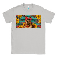 Moon Dust german shepherd with sunflowers license plate Classic Tee - Artiststas