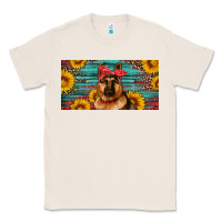 Natural german shepherd with sunflowers license plate Classic Tee - Artiststas
