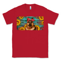 Red german shepherd with sunflowers license plate Classic Tee - Artiststas
