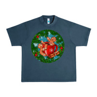 Midnight Navy gingerbread men with hot chocolate Urban Heavy Tee - BundleAndBundleShop