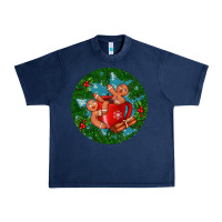 Navy gingerbread men with hot chocolate Urban Heavy Tee - BundleAndBundleShop