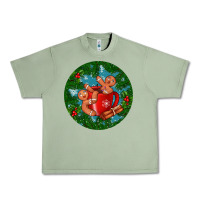 Oil Green gingerbread men with hot chocolate Urban Heavy Tee - BundleAndBundleShop