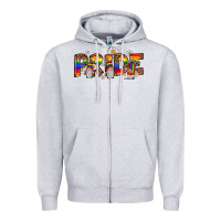 Heather Grey pride gnome Zipper Hoodie - JahusDesignShop