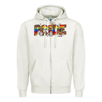 Oatmeal Heather pride gnome Zipper Hoodie - JahusDesignShop