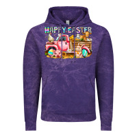 Cloud Purple Happy Easter Animal Farm Truck Vintage Hoodie - CowhideDigitalArt
