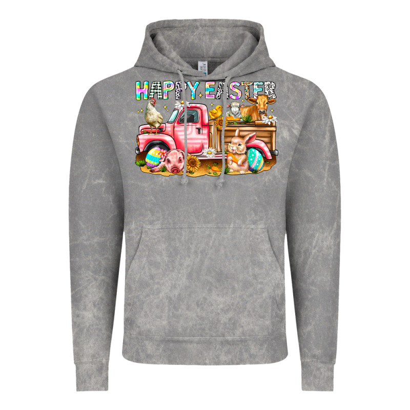 Happy Easter Animal Farm Truck Vintage Hoodie by CowhideDigitalArt | Teevron