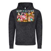 Vintage Black Happy Easter Animal Farm Truck Vintage Hoodie - CowhideDigitalArt
