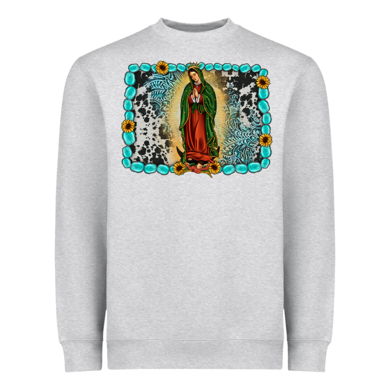 Gemstone Our Lady Of Guadalupe Heavyweight Sweatshirt by JahusDesignShop | Teevron