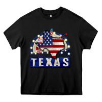 Black texas 4th of july Heavy Core Tee - CowGirlArtShop