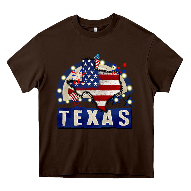 Texas 4th Of July Heavy Core Tee by CowGirlArtShop | Teevron