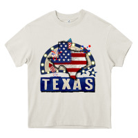 Cream texas 4th of july Heavy Core Tee - CowGirlArtShop