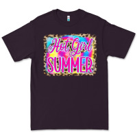 Plum Hot Girl Summer Tie Dye Leopard Premium Tee - CowCowDesign