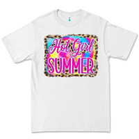 White Hot Girl Summer Tie Dye Leopard Premium Tee - CowCowDesign