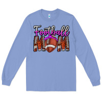 Colony Blue Football Mom Long Sleeve Tee - CowhideDigitalArt