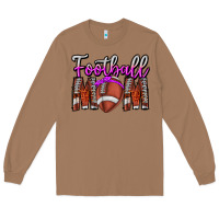 Toasted Coconut Football Mom Long Sleeve Tee - CowhideDigitalArt