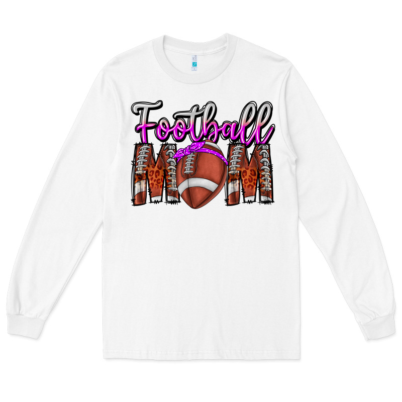 Football Mom Long Sleeve Tee by CowhideDigitalArt | Teevron