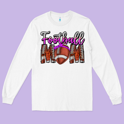 Football Mom Long Sleeve Tee Designed By Cowhidedigitalart