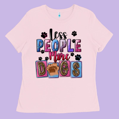 Less People More Dogs Mother's Day Ladies Tee Designed By Fadigitalartstudio
