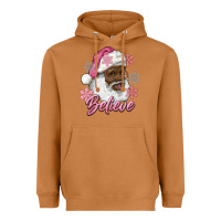 Meerkat pink christmas african american santa believe Heavyweight Hoodie - RanaPortraitStore