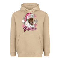 Mushroom pink christmas african american santa believe Heavyweight Hoodie - RanaPortraitStore
