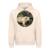 Sandshell Christmas Charolais Bull And Black Angus Bull Urban Hoodie - RanaPortraitStore
