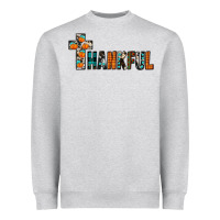 Heather Grey thankful Heavyweight Sweatshirt - JahusDesignShop