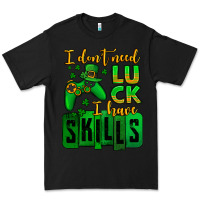 Black St. Patrick's I don't need luck i have skills Premium Tee - OliviaCreatesArt