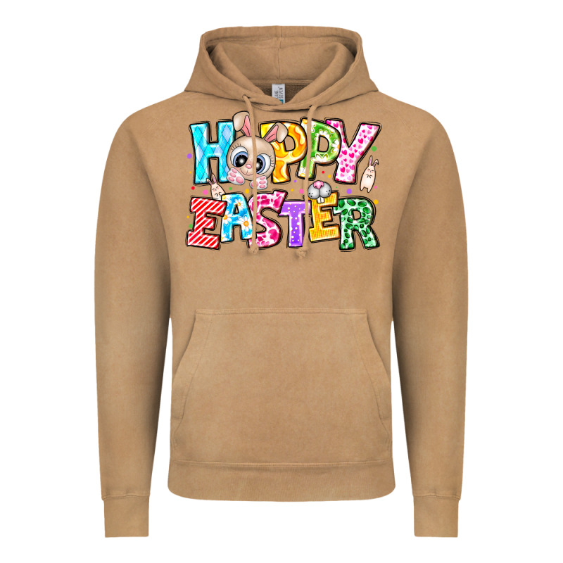 Hoppy Easter Vintage Hoodie by CowhideDigitalArt | Teevron