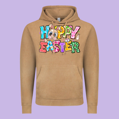 Hoppy Easter Vintage Hoodie Designed By Cowhidedigitalart