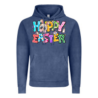 Vintage Denim Hoppy Easter Vintage Hoodie - CowhideDigitalArt