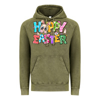 Vintage Olive Hoppy Easter Vintage Hoodie - CowhideDigitalArt