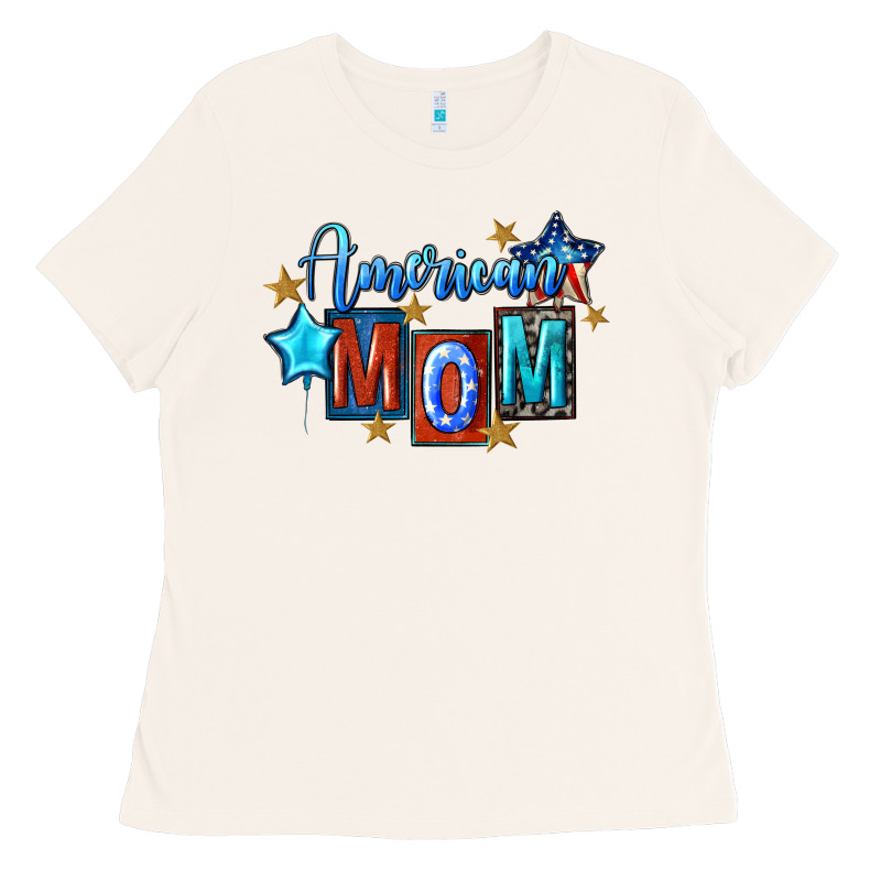 American Mom 4th Of July Ladies Tee by FaDigitalArtStudio | Teevron