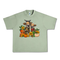 Oil Green Fall heifer cows Urban Heavy Tee - RanaPortraitStore