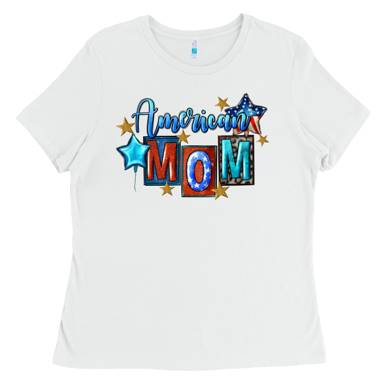 American Mom 4th Of July Ladies Tee by FaDigitalArtStudio | Teevron