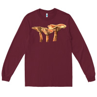 Burgundy Lactarius Rufus Mushroom Illustrations Long Sleeve Tee - LillyAllenDesigns