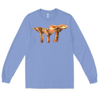 Colony Blue Lactarius Rufus Mushroom Illustrations Long Sleeve Tee - LillyAllenDesigns