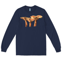 Navy Lactarius Rufus Mushroom Illustrations Long Sleeve Tee - LillyAllenDesigns