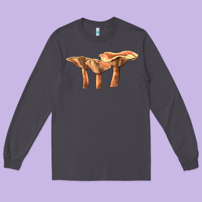 Lactarius Rufus Mushroom Illustrations Long Sleeve Tee Designed By Lillyallendesigns