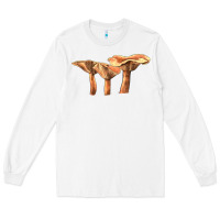 White Lactarius Rufus Mushroom Illustrations Long Sleeve Tee - LillyAllenDesigns