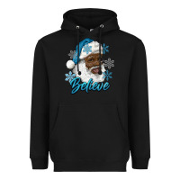 Black winter christmas african american santa believe Heavyweight Hoodie - RanaPortraitStore