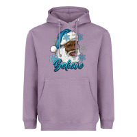 Lavender winter christmas african american santa believe Heavyweight Hoodie - RanaPortraitStore