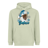 Matcha winter christmas african american santa believe Heavyweight Hoodie - RanaPortraitStore