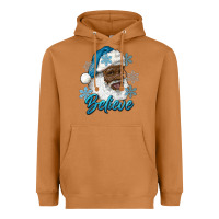 Meerkat winter christmas african american santa believe Heavyweight Hoodie - RanaPortraitStore