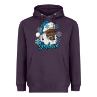Plum winter christmas african american santa believe Heavyweight Hoodie - RanaPortraitStore